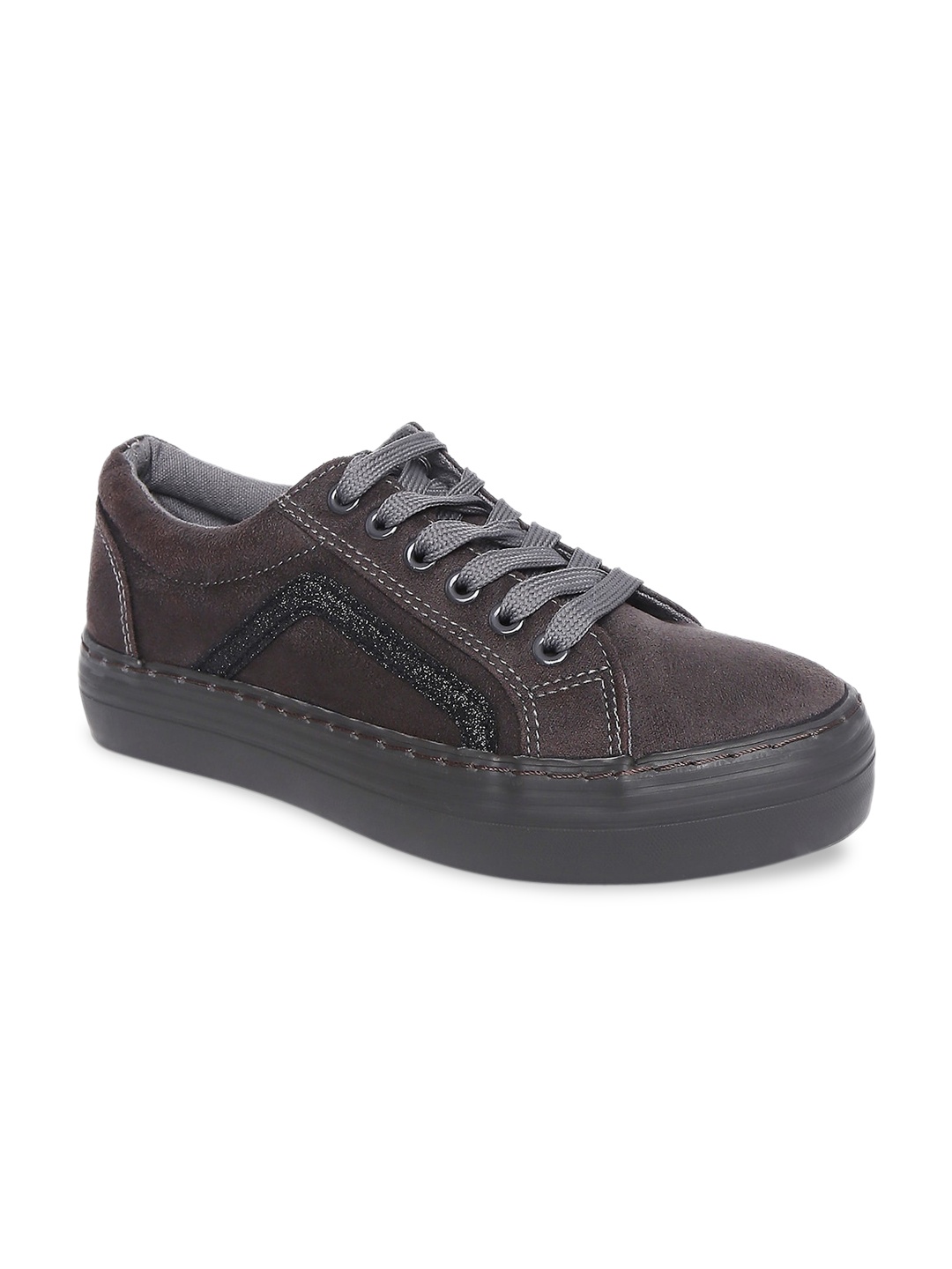 

Forever Glam by Pantaloons Women Grey Textured Sneakers