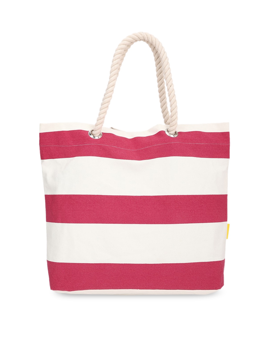 

FOREVER 21 Pink Striped Oversized Shopper Tote Bag