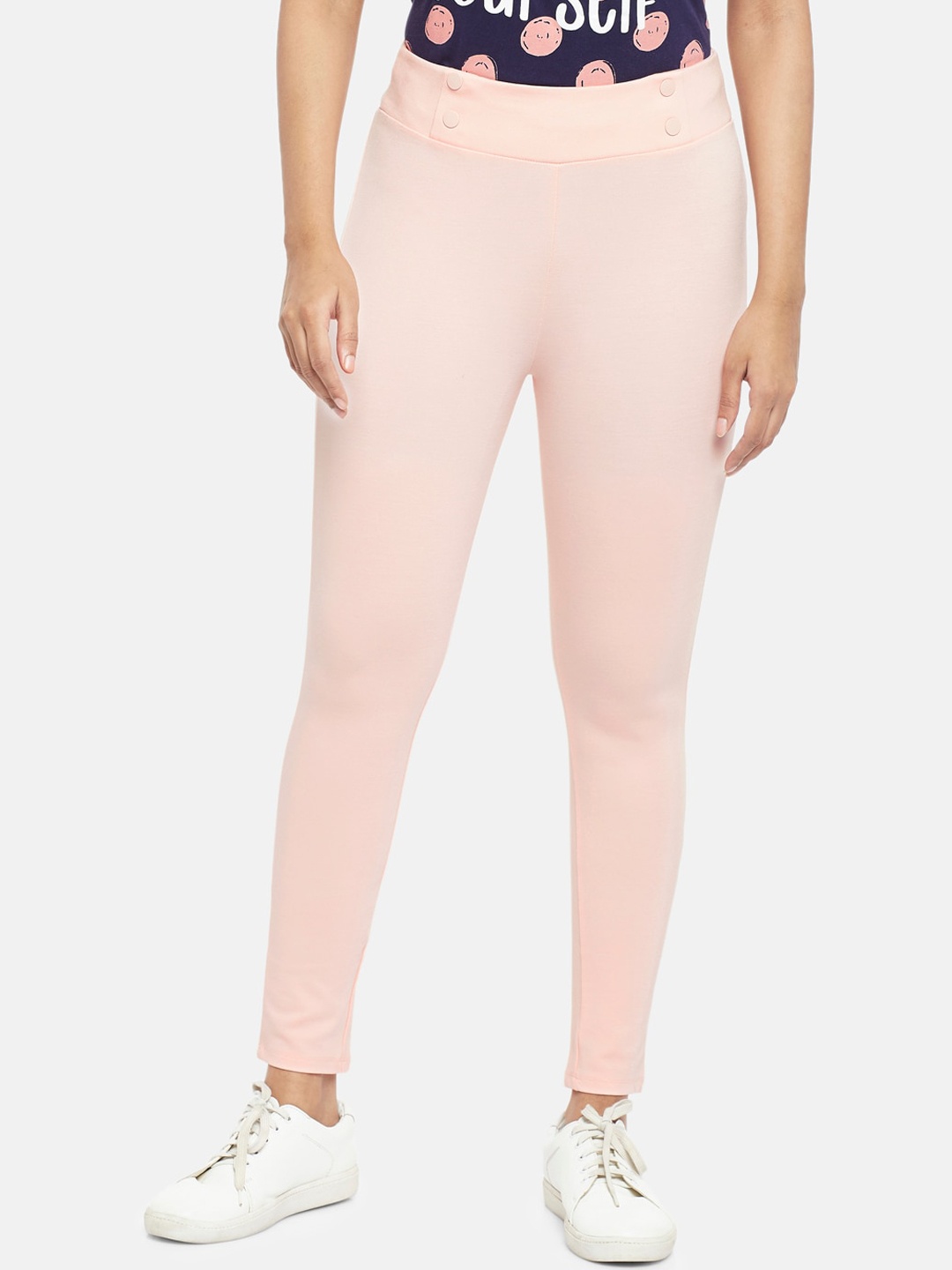 

People Women Pink Skinny Fit Trousers