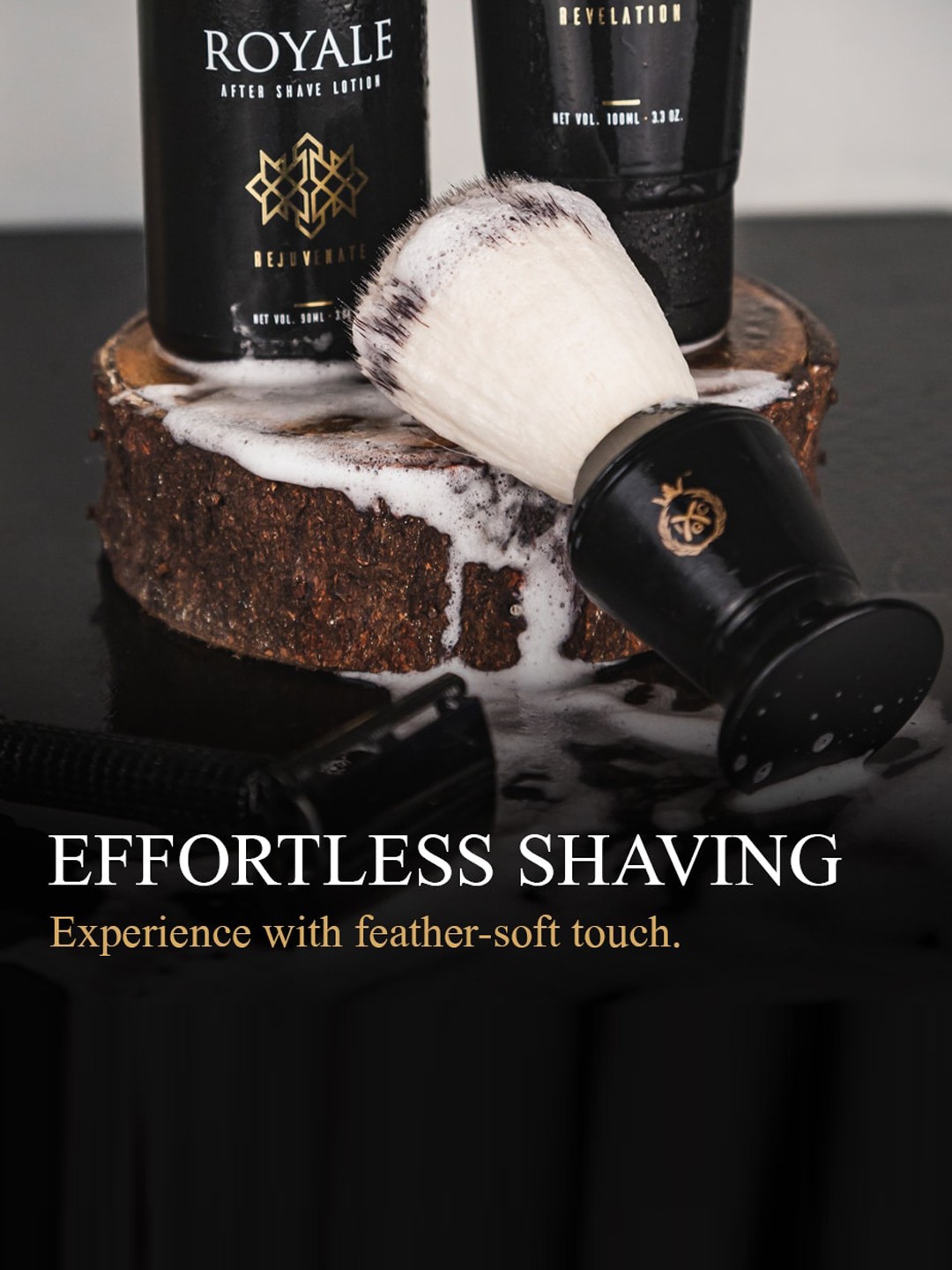 

India Grooming Club Men Matte Black Shaving Brush