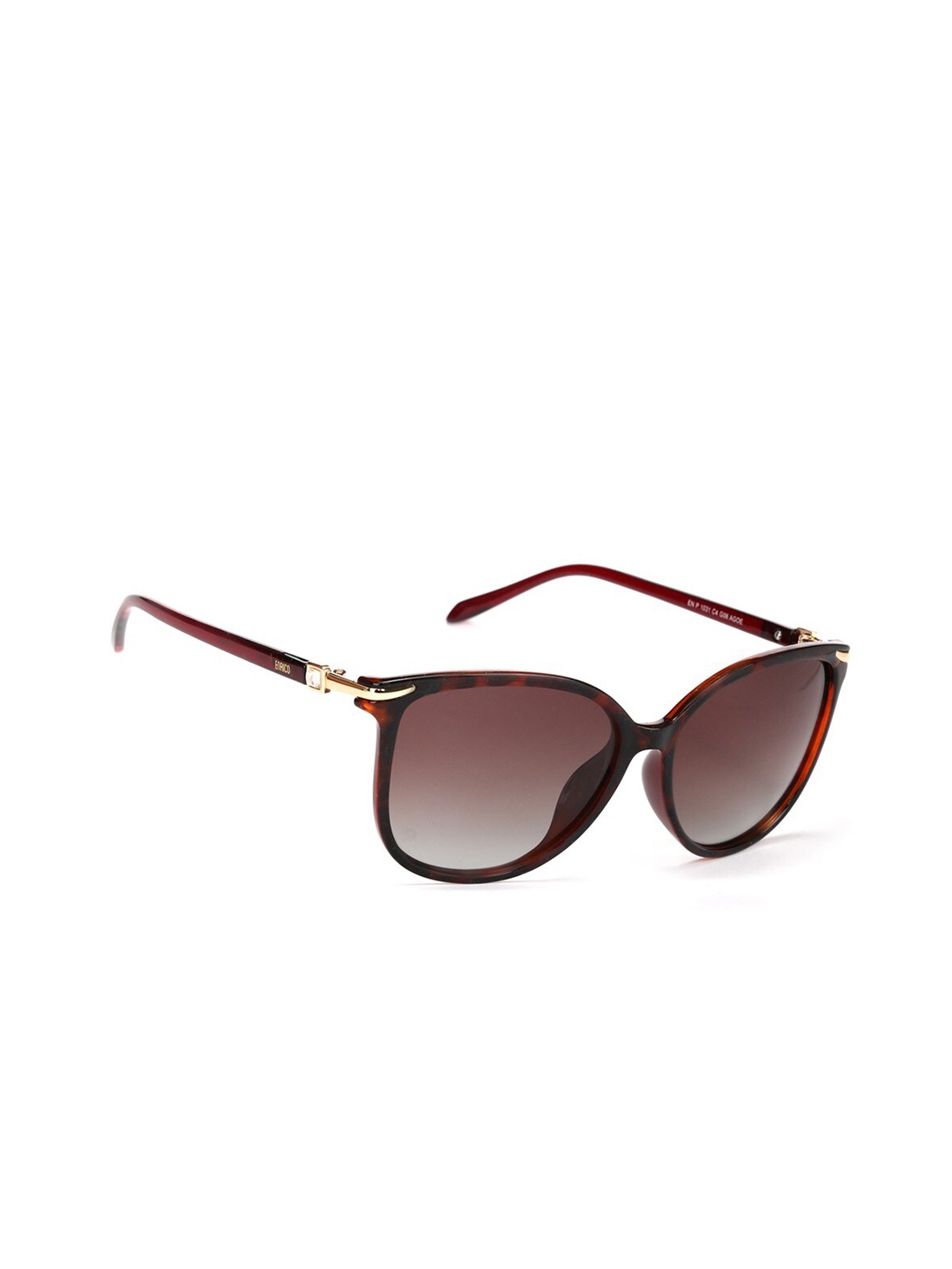 

ENRICO Women Brown Lens & Red Wayfarer Sunglasses - EN P 1031 C4-Red