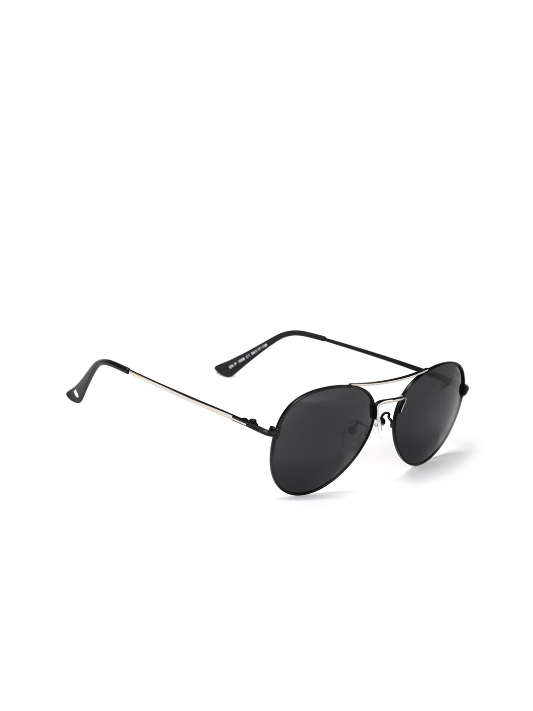 

ENRICO Unisex Black Lens & Black Aviator Sunglasses - EN P 1098 C1-Black