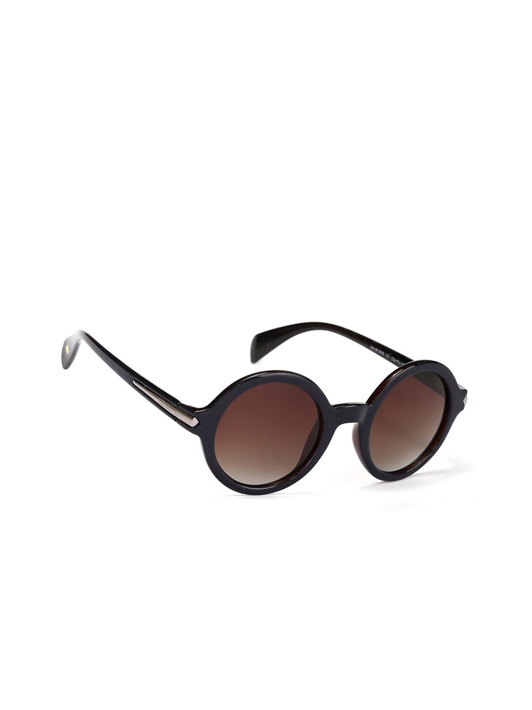 

ENRICO Women Brown Lens & Black Round Sunglasses - EN M 2026 C3-Brown