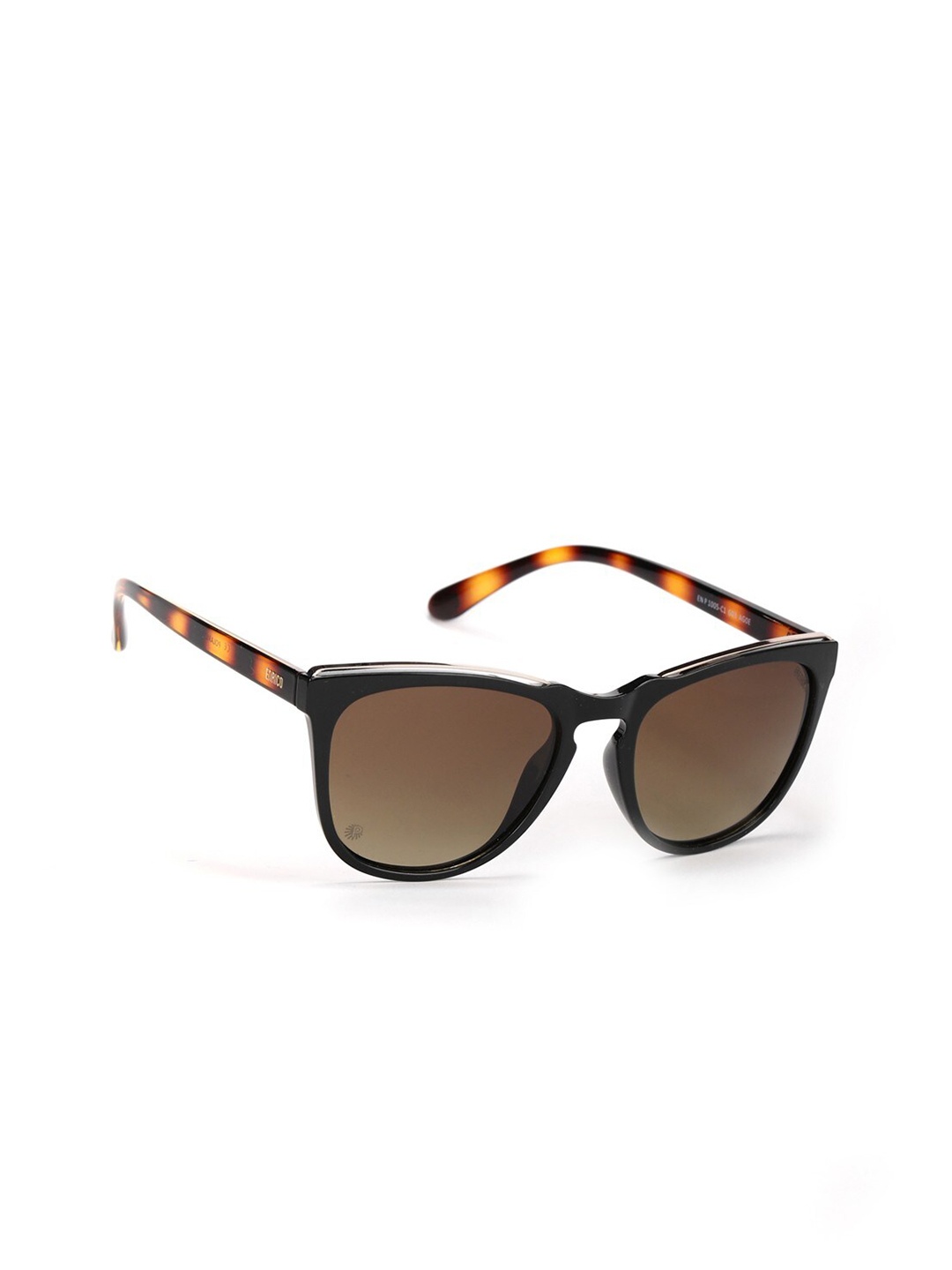 

ENRICO Women Brown Lens & Black Wayfarer Sunglasses - EN P 1005 C1-Brown