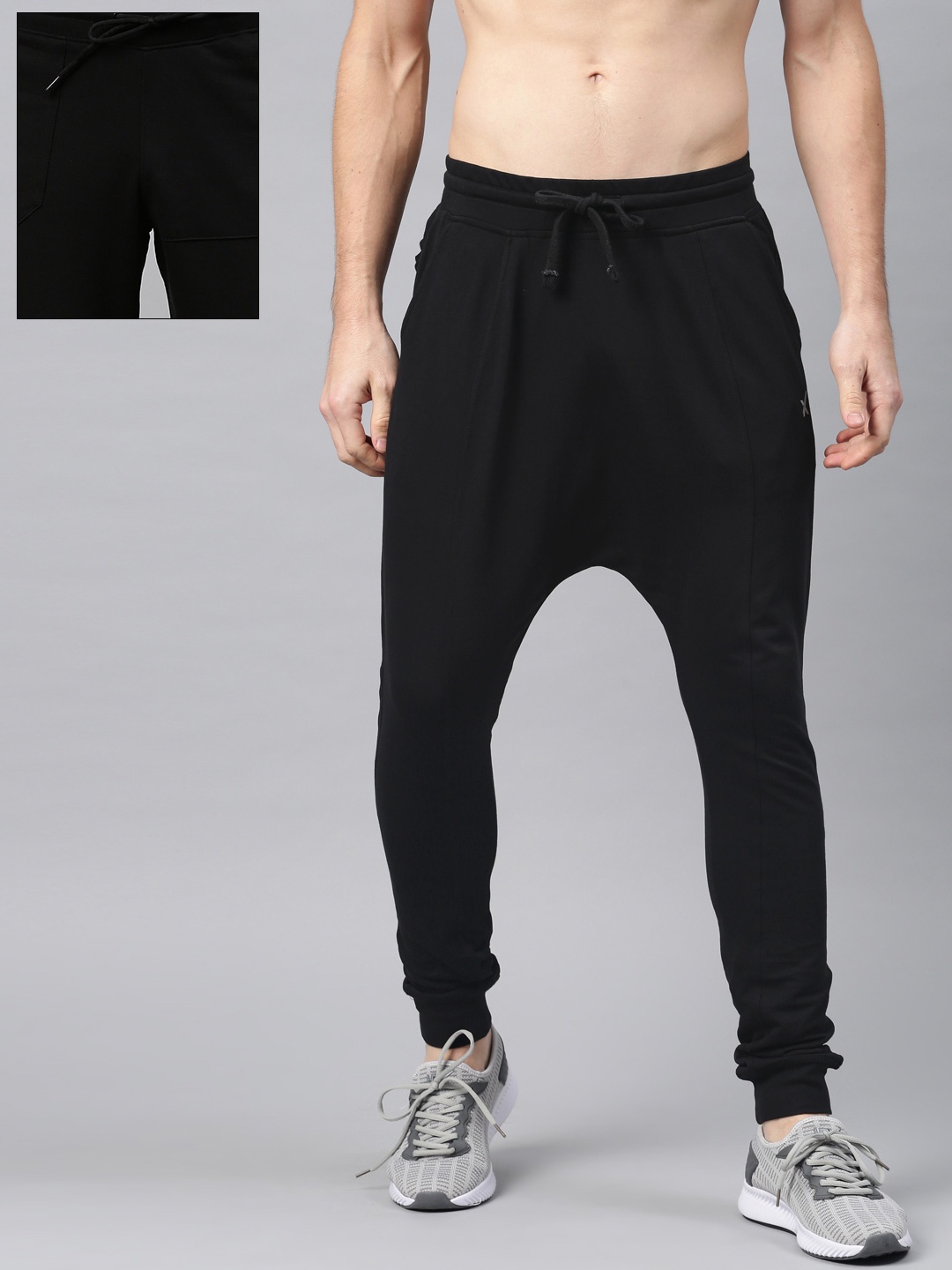 

HRX by Hrithik Roshan Men Pack of Black Active Joggers & Bio-Wash Lifestyle Joggers