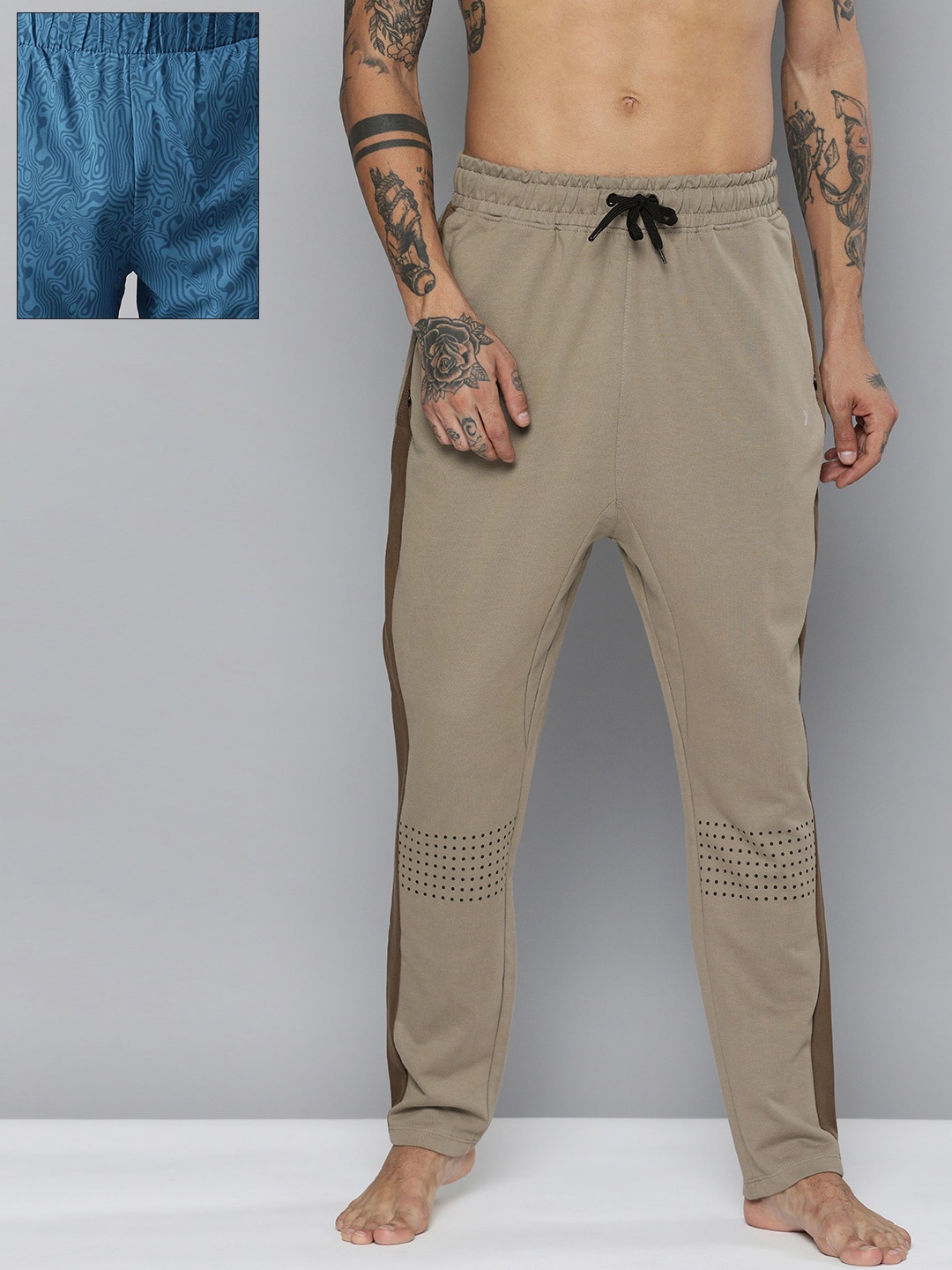 

HRX by Hrithik Roshan Men Pack of Training Track Pants & & Yoga Track Pants, Blue
