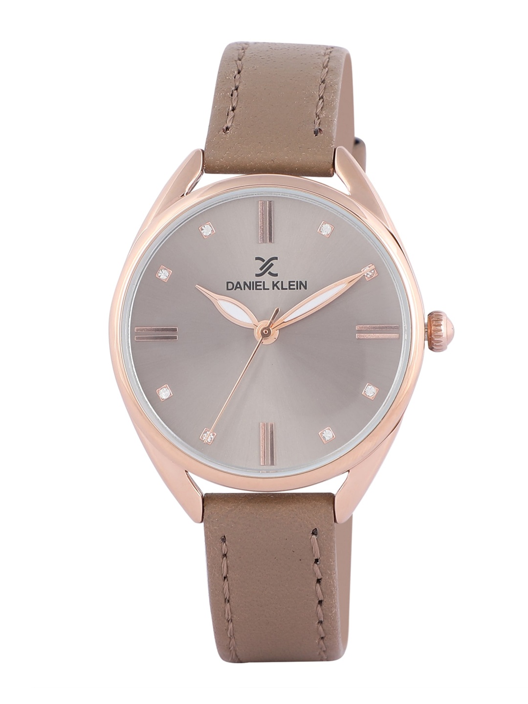 

Daniel Klein Women Grey Dial & Brown Leather Straps Analogue Watch DK 1 12371-3
