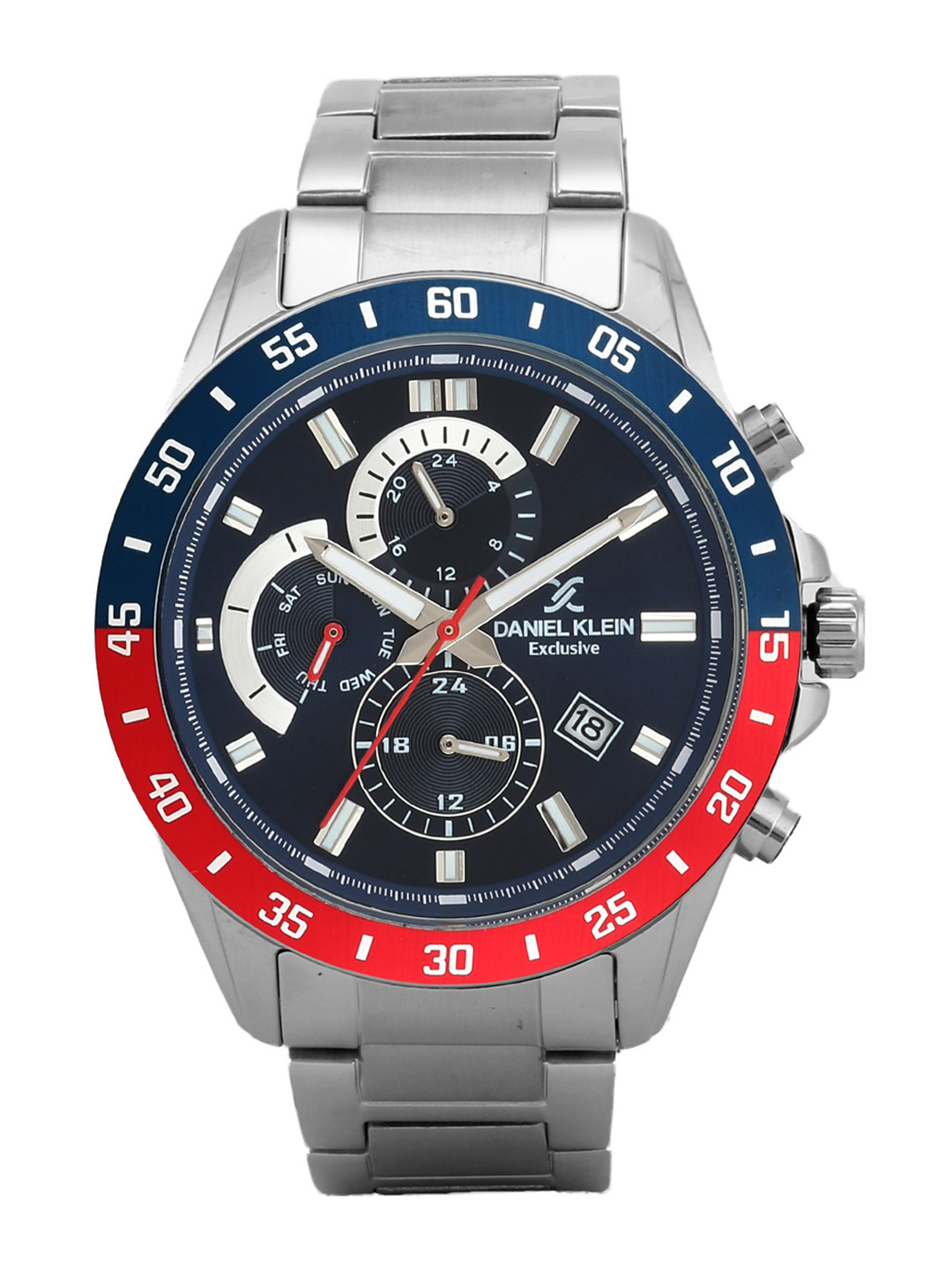 

Daniel Klein Men Blue Dial & Silver Toned Stainless Steel Analogue Watch DK.1.12311-2