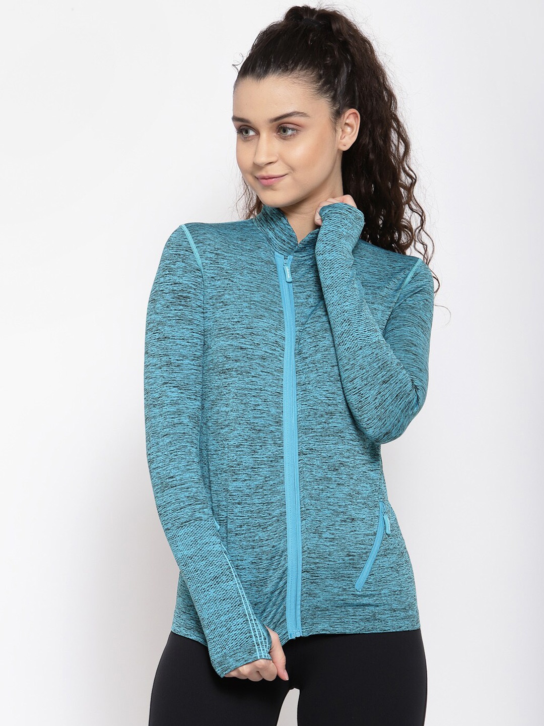

iki chic Women Blue Dry Fit Sporty Jacket