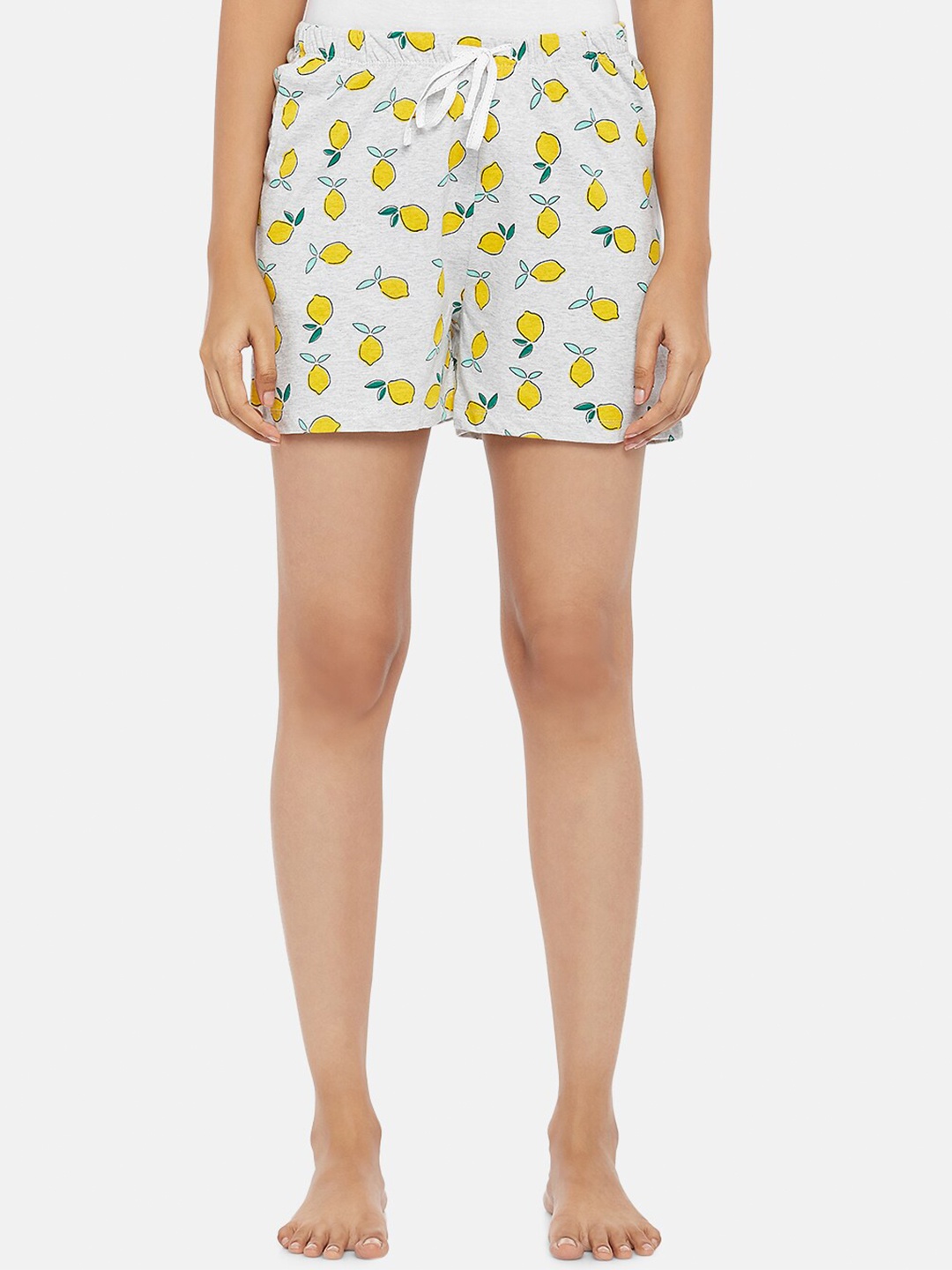 

Dreamz by Pantaloons Women Grey Printed Lounge Shorts