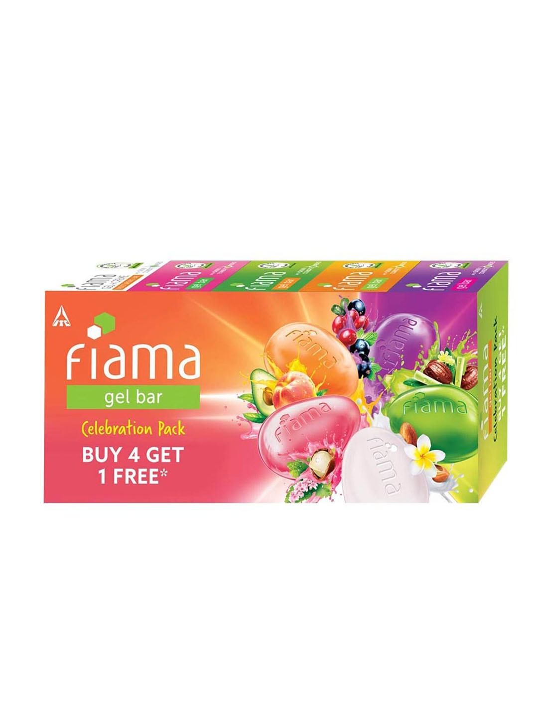 

Fiama Set of 5 Gel Bar Celebration Pack - 125 g Each, Multi