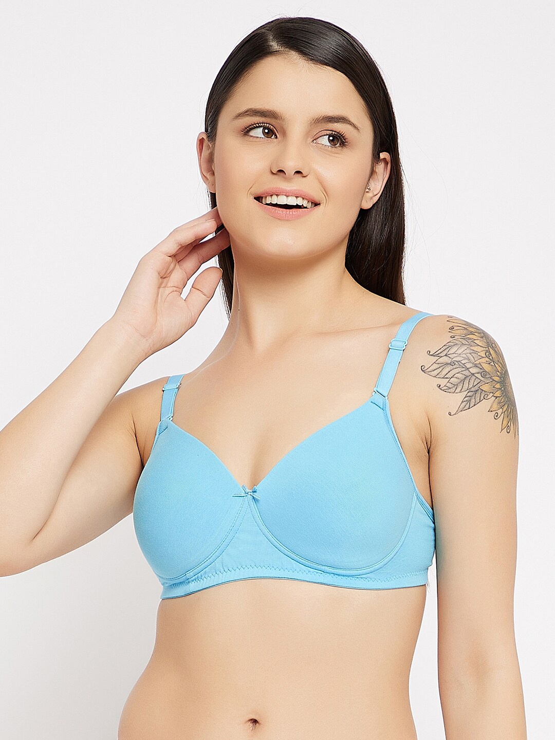 

Clovia Blue T-shirt Bra Lightly Padded