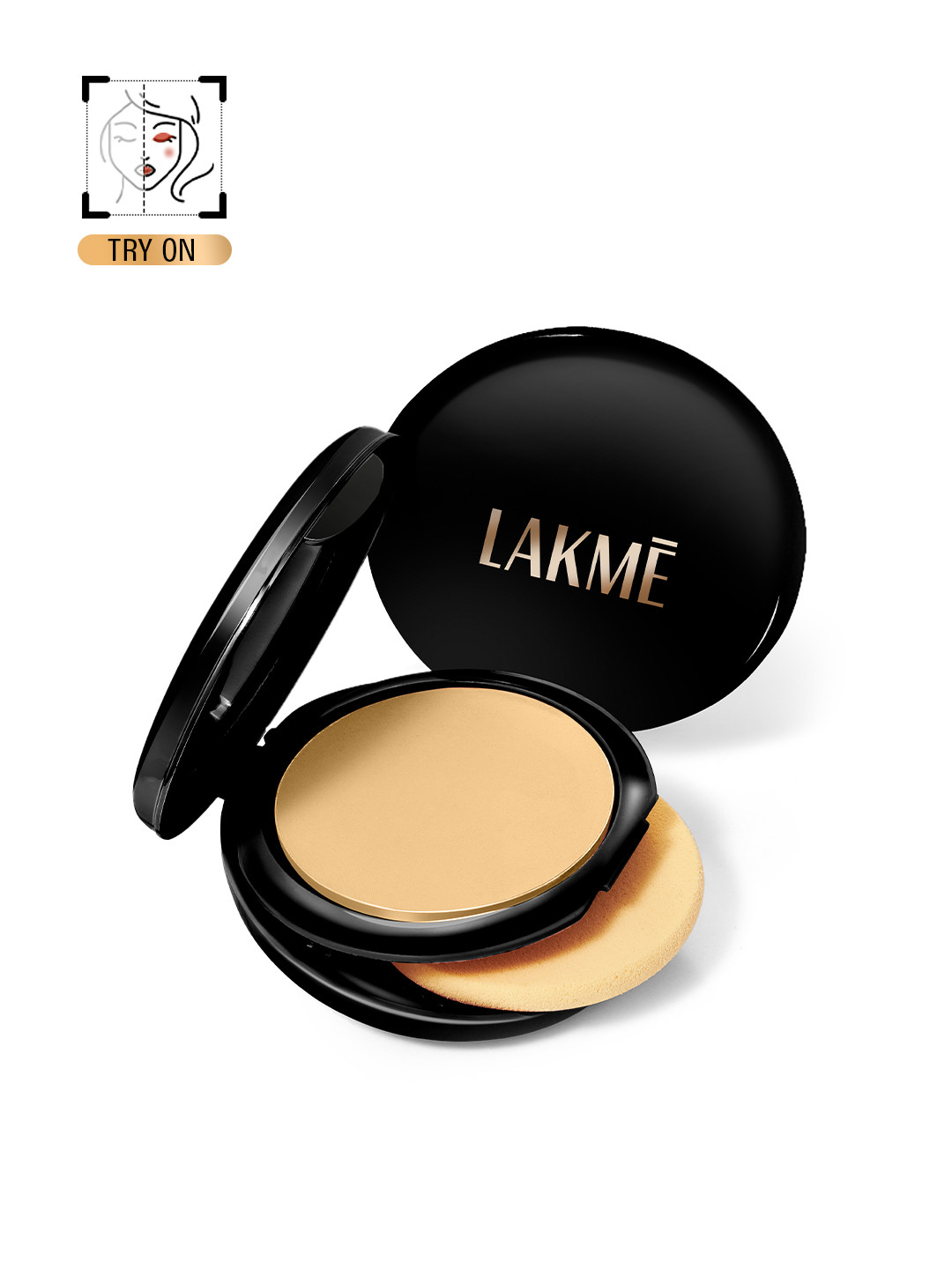 

Lakme Xtraordin-airy Compact, 2 In 1 Compact + Foundation - 04 Golden Light, 9g, Beige