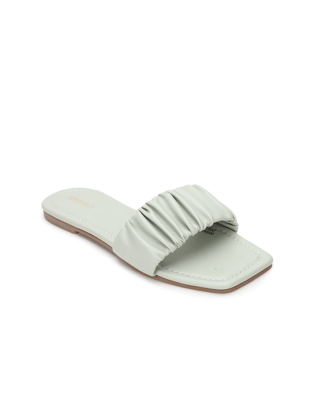 

FOREVER 21 Women Green Open Toe Flats with Bows