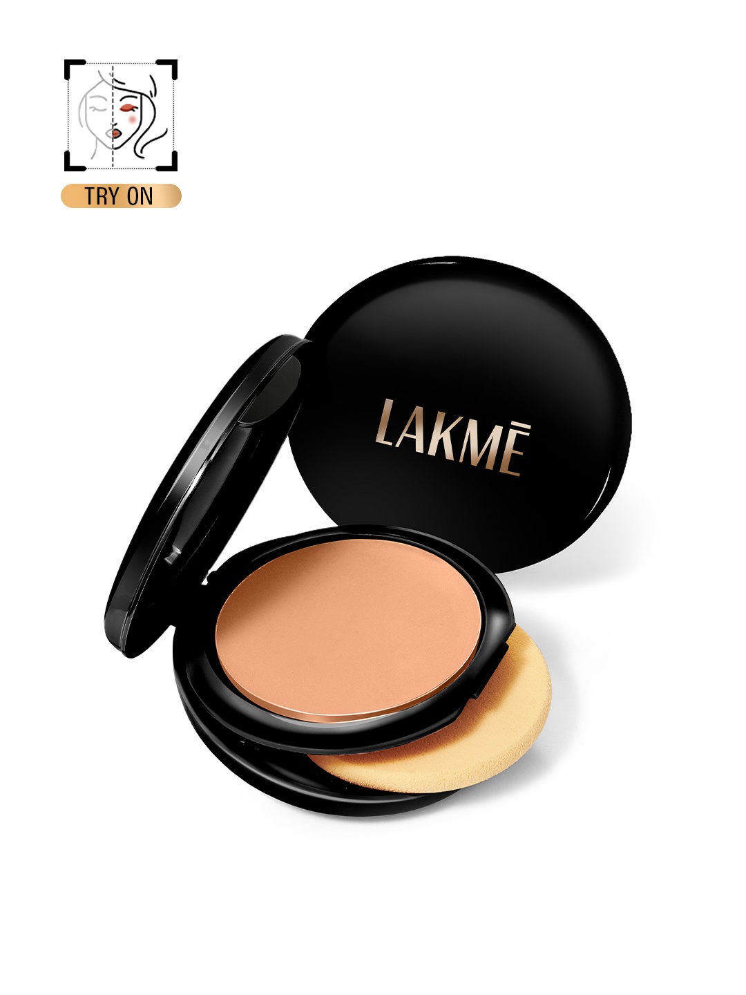 

Lakme Xtraordin-airy Compact, 2 In 1 Compact + Foundation - 06 Almond Honey, 9g, Beige