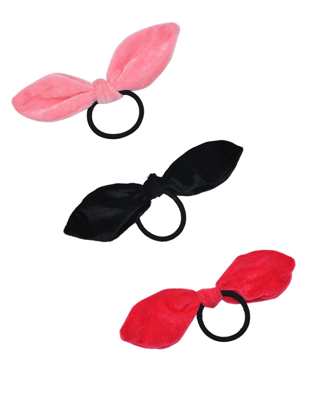 

FUNKRAFTS Girls Set of 3 Ponytail Holders, Pink
