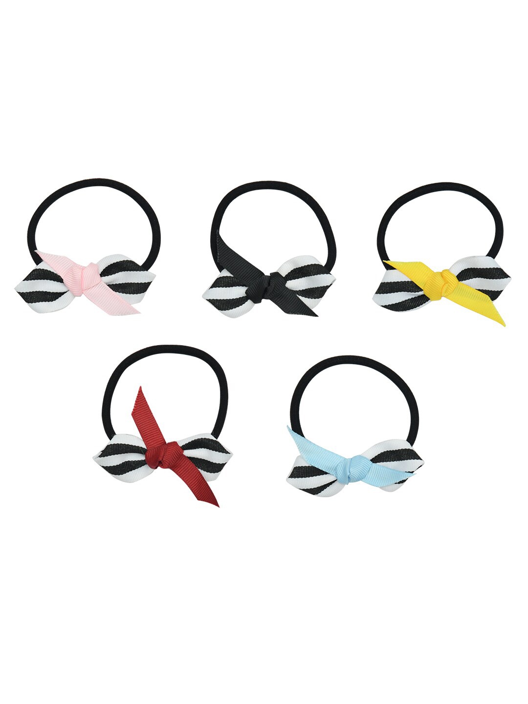 

FUNKRAFTS Girls Multicoloured Set of 5 Ponytail Holders, Multi