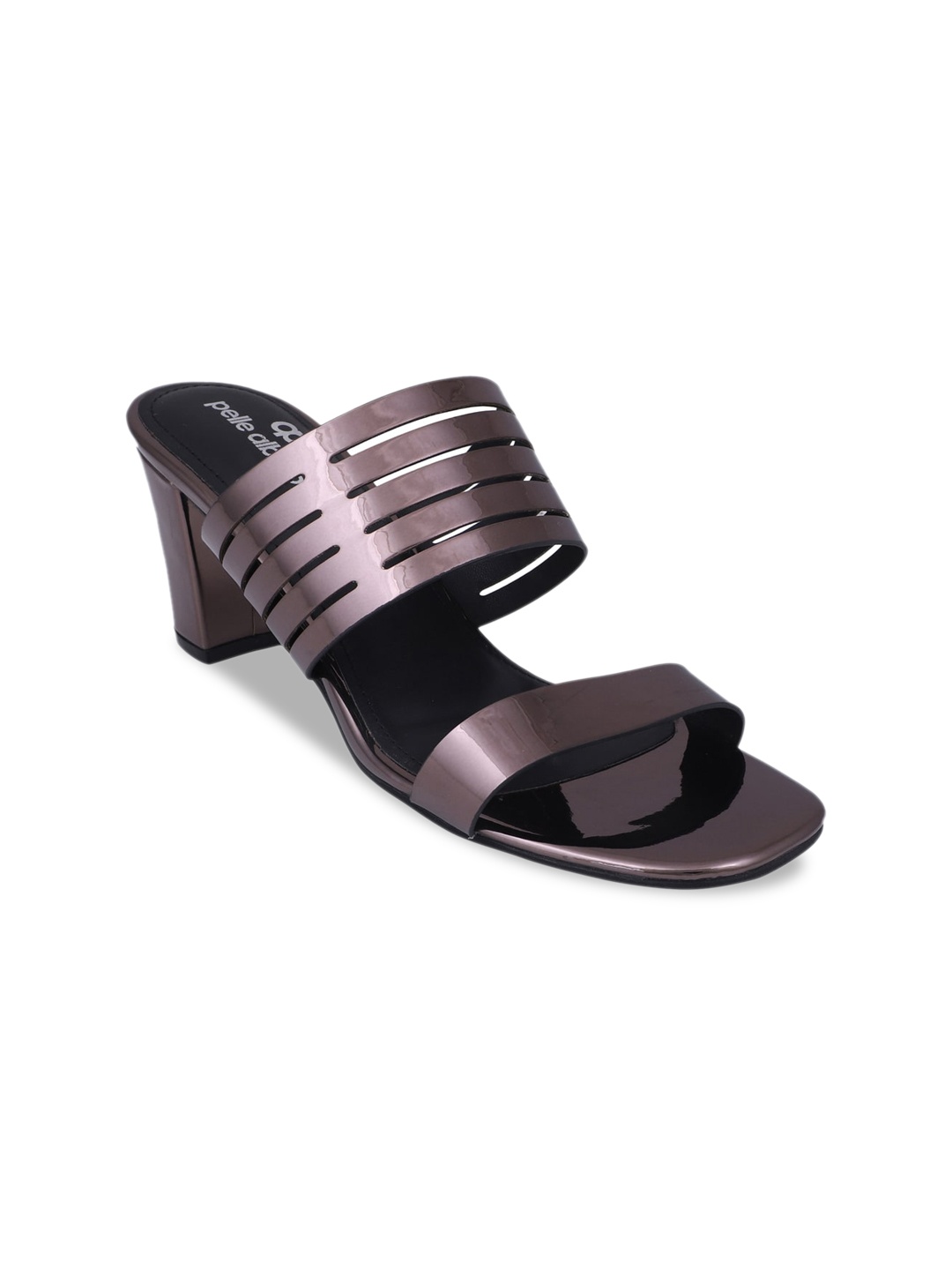 

pelle albero Women Copper-Toned Block Sandals