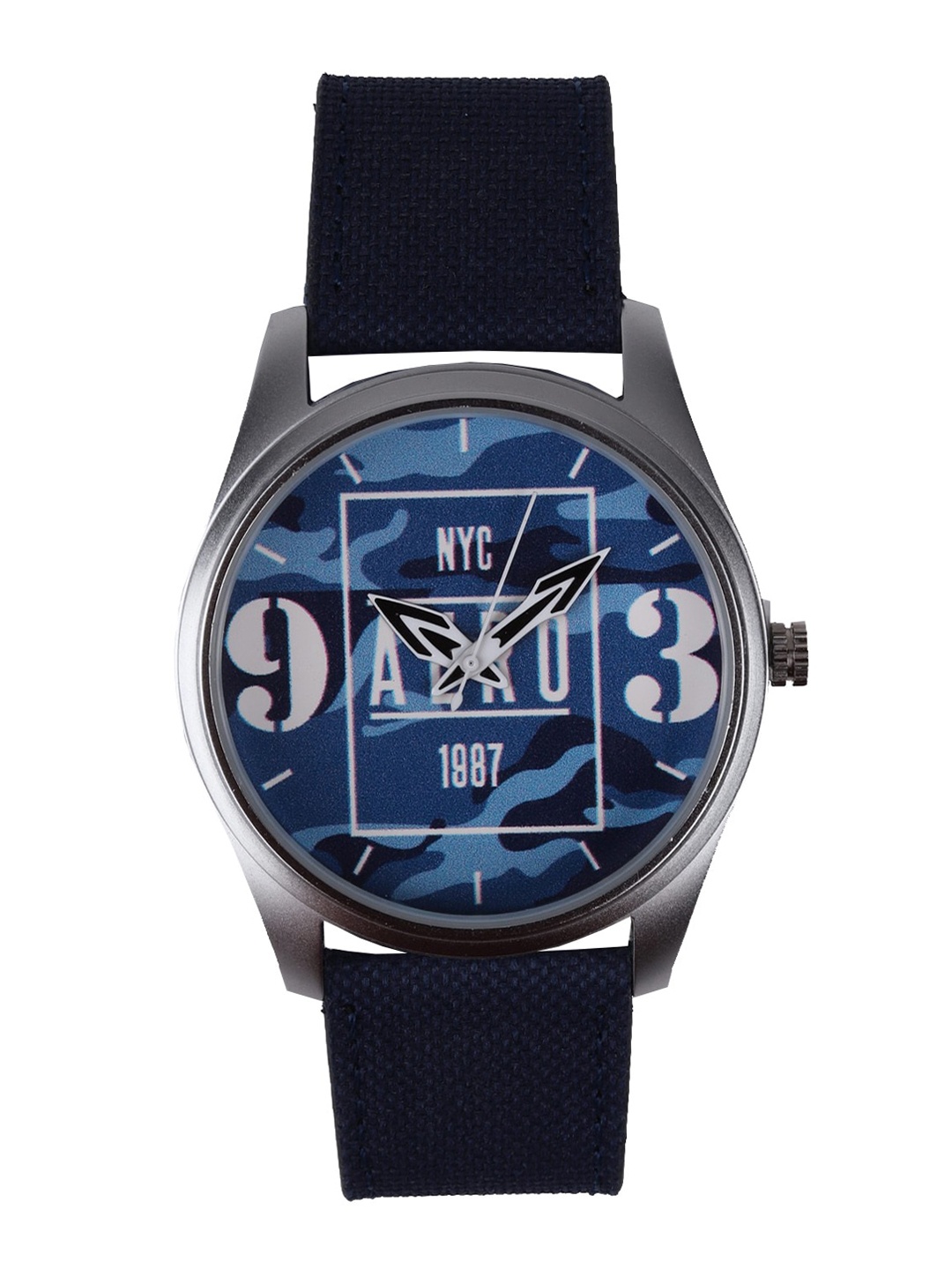 

Aeropostale Unisex Blue Brass Printed Dial & Blue Straps Watch AERO_AW_C1