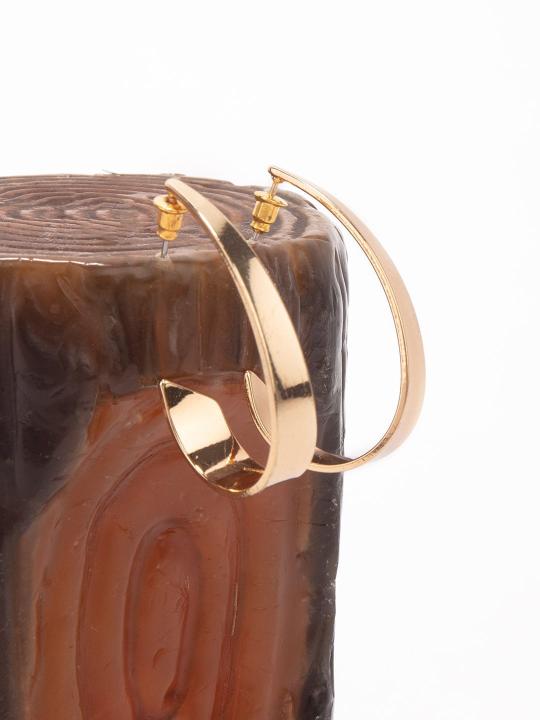 

Lilly & sparkle Gold-Plated Circular Half Hoop Earrings