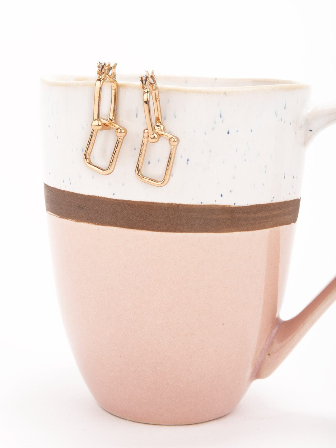 

Lilly & sparkle Gold-Toned & Plated Geometric Drop Earrings