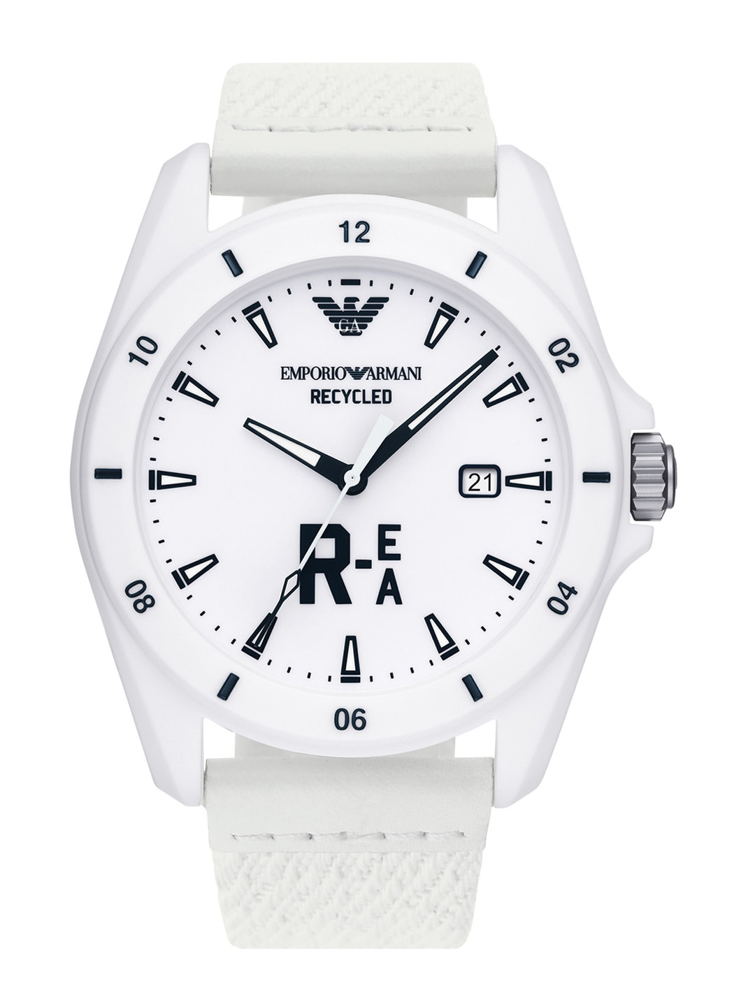 

Emporio Armani Men White Dial & Straps Analogue Watch AR11394