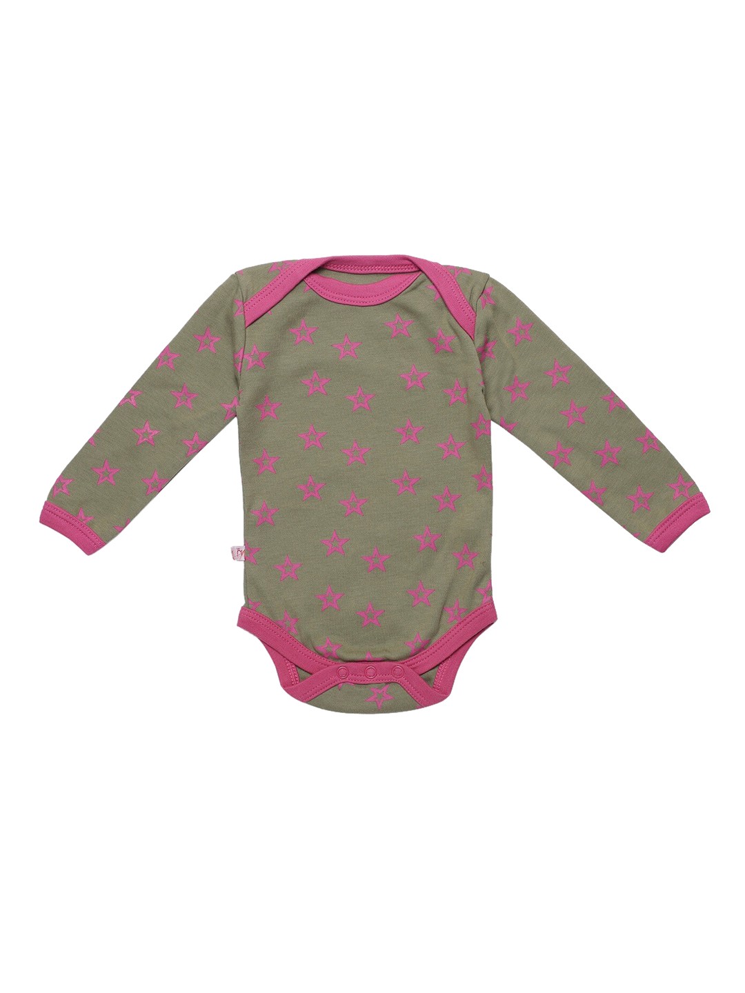 

Nino Bambino Infant Kids Grey & Pink Printed Pure Organic Cotton Bodysuit
