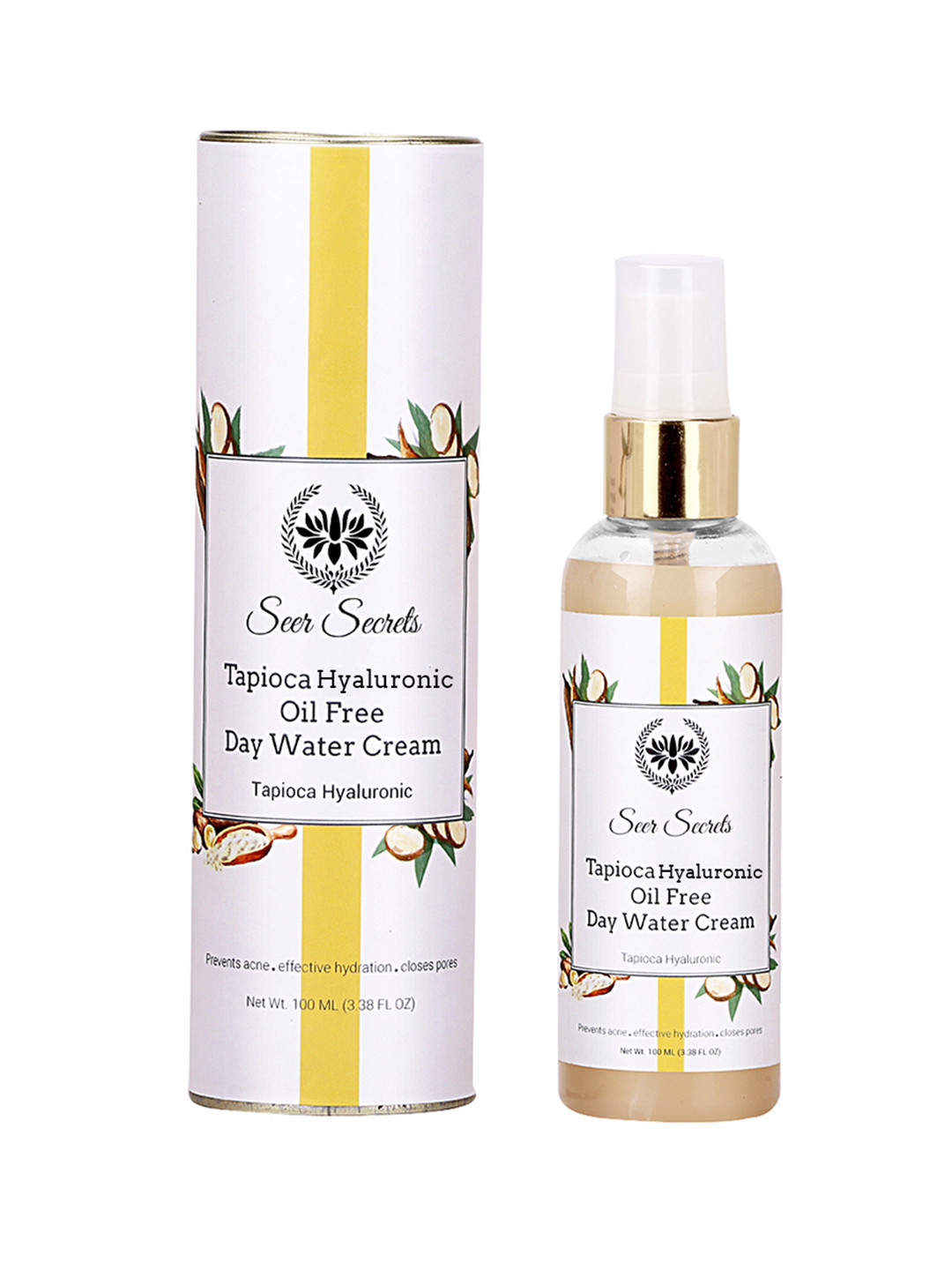 

Seer Secrets Tapioca Hyaluronic Oil-Free Day Water Creme 100 ml, White