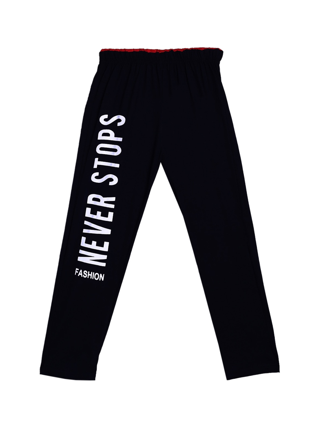 

SWEET ANGEL Boys Black Printed Straight-Fit Pure Cotton Track Pants