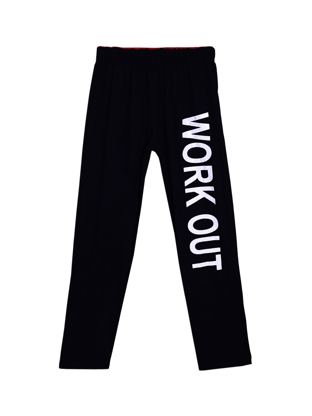 

SWEET ANGEL Boys Black & White Workout Printed Straight-Fit Cotton Track Pants