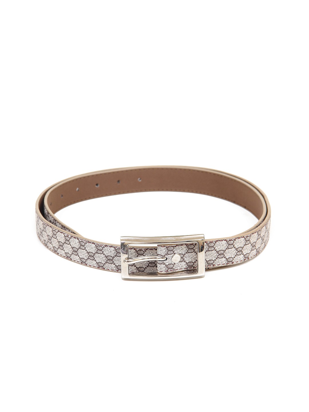 

Calvadoss Women Beige Textured PU Belt