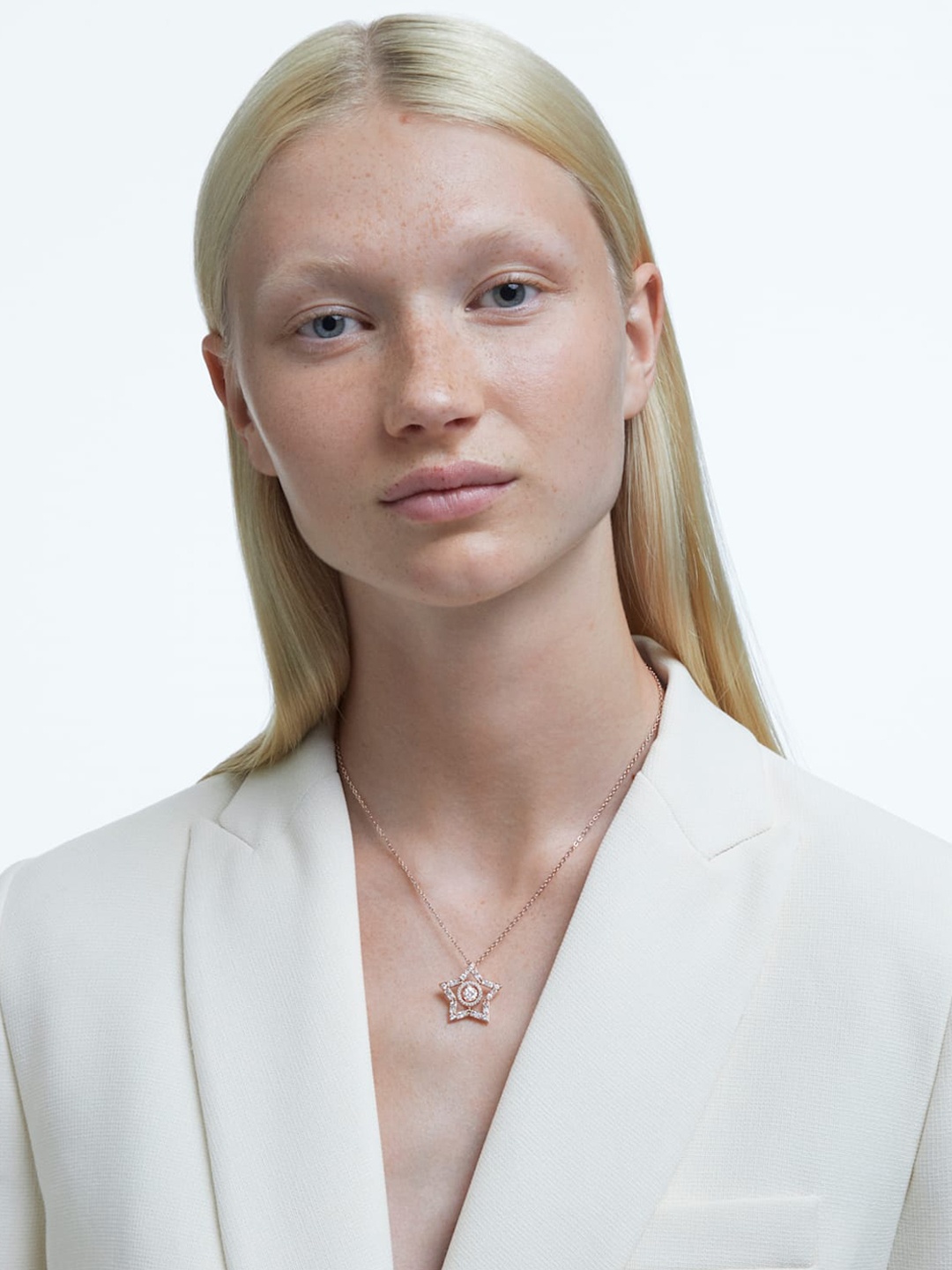 

SWAROVSKI Stella White Rose Gold-Toned Star Pendant