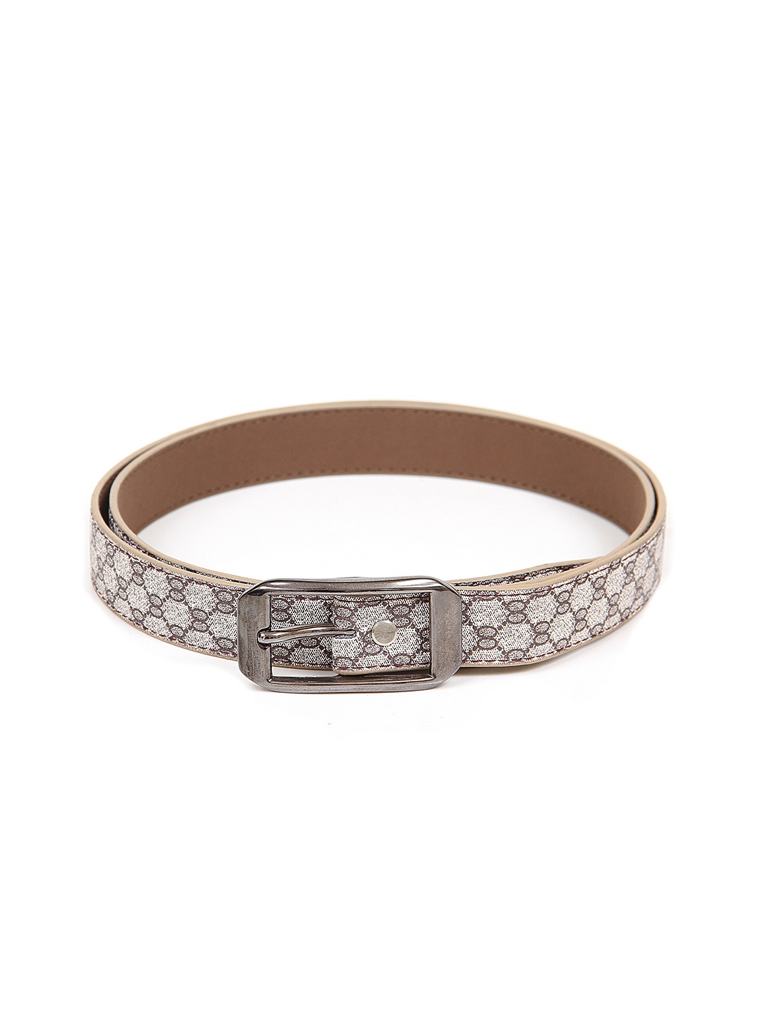 

Calvadoss Women Beige Textured PU Belt