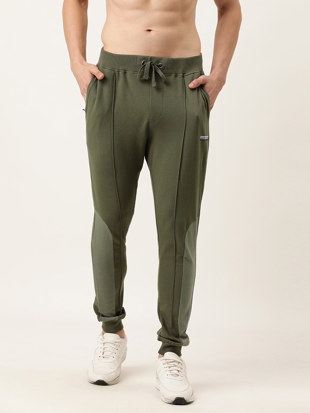 

Flying Machine Men Olive Green Solid Joggers