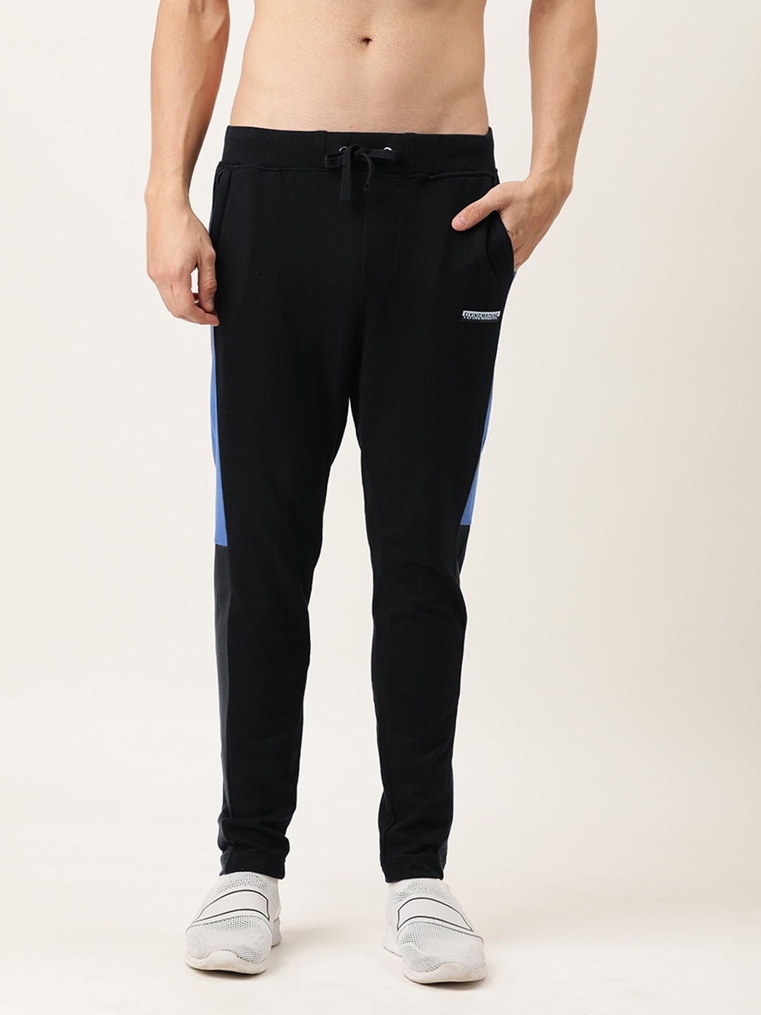 

Flying Machine Black Solid Jogger with Side Stripes