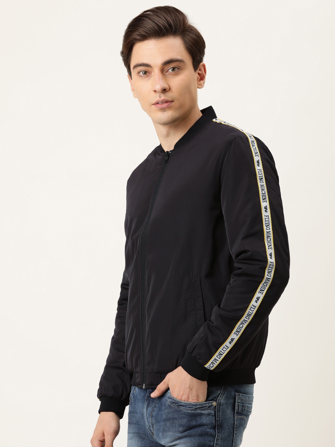 

Flying Machine Men Black Solid Puffer Jacket