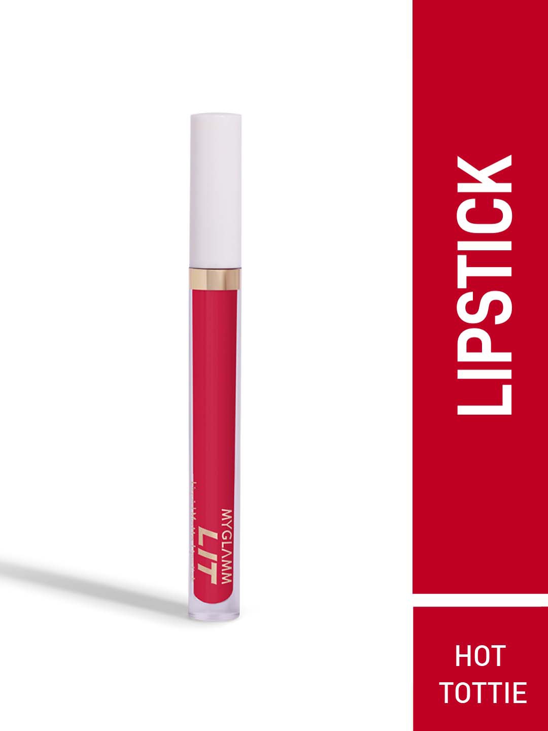 

MyGlamm LIT Liquid Matte Lipstick-Hot Tottie-3ml, Red