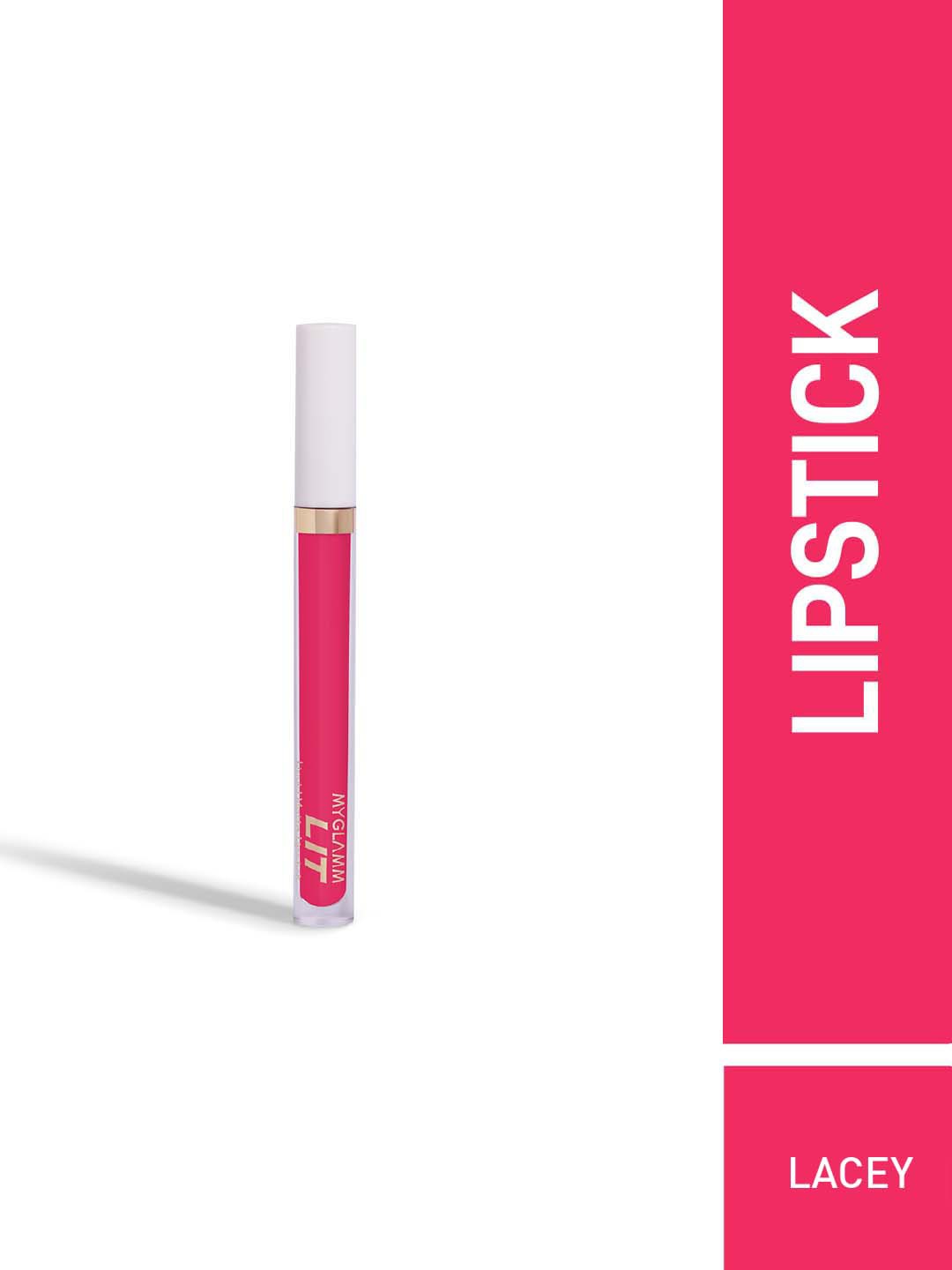 

MyGlamm LIT Liquid Matte Lipstick-Lacey-3ml, Pink