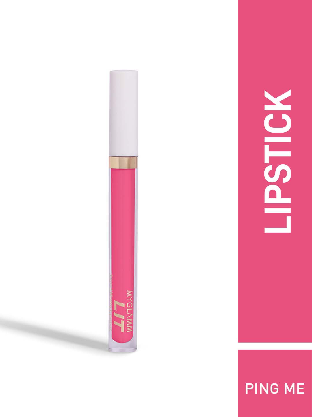 

MyGlamm LIT Liquid Matte Lipstick 3 ml - Ping me, Pink