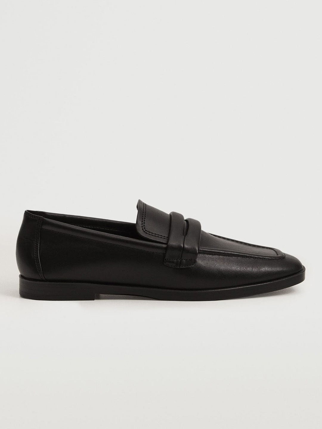 

MANGO Women Black Penny Loafers