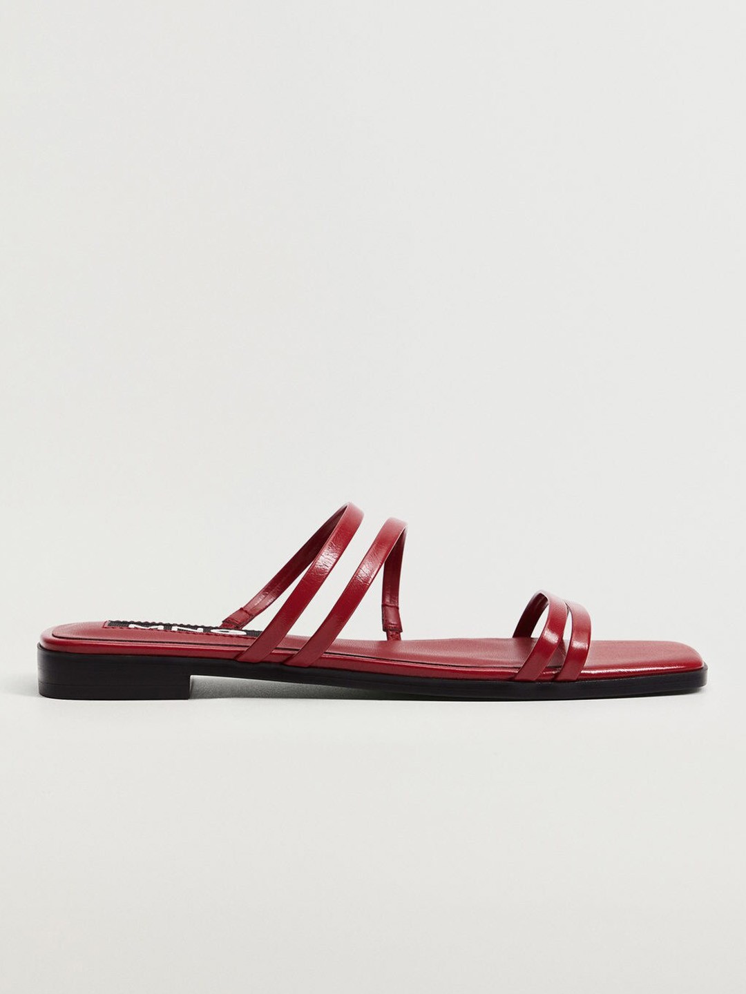

MANGO Women Red Strappy Open Toe Flats