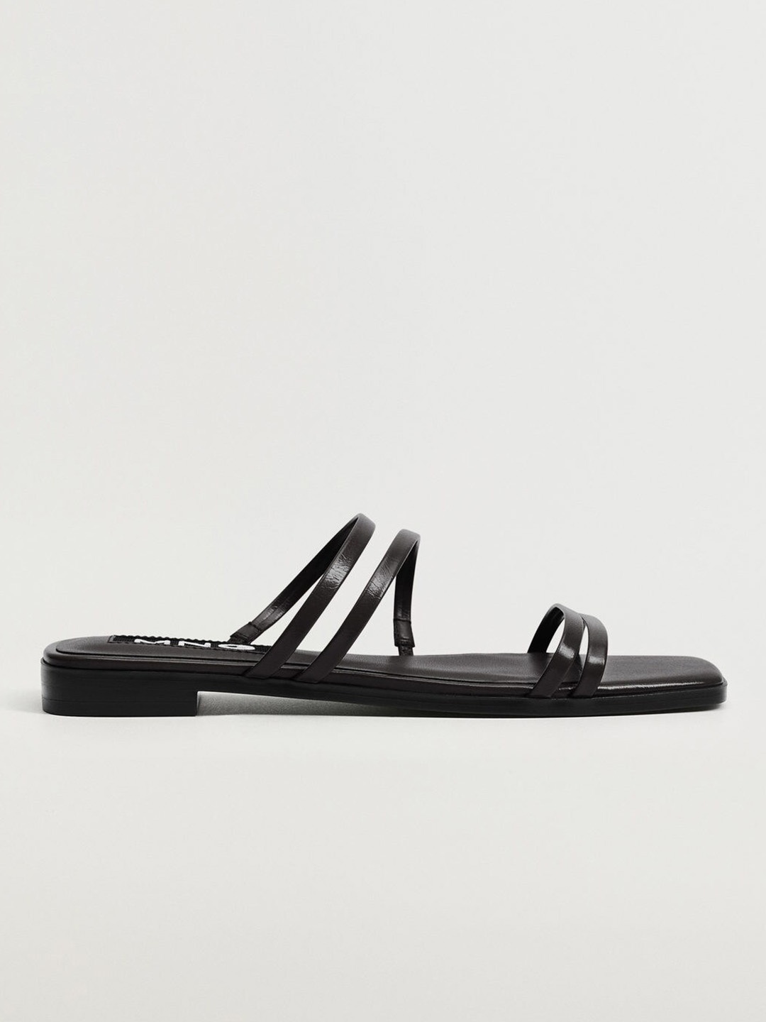 

MANGO Women Black Solid Strappy Open Toe Flats