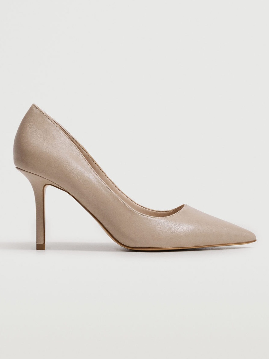 

MANGO Women Nude-Coloured Solid Pumps