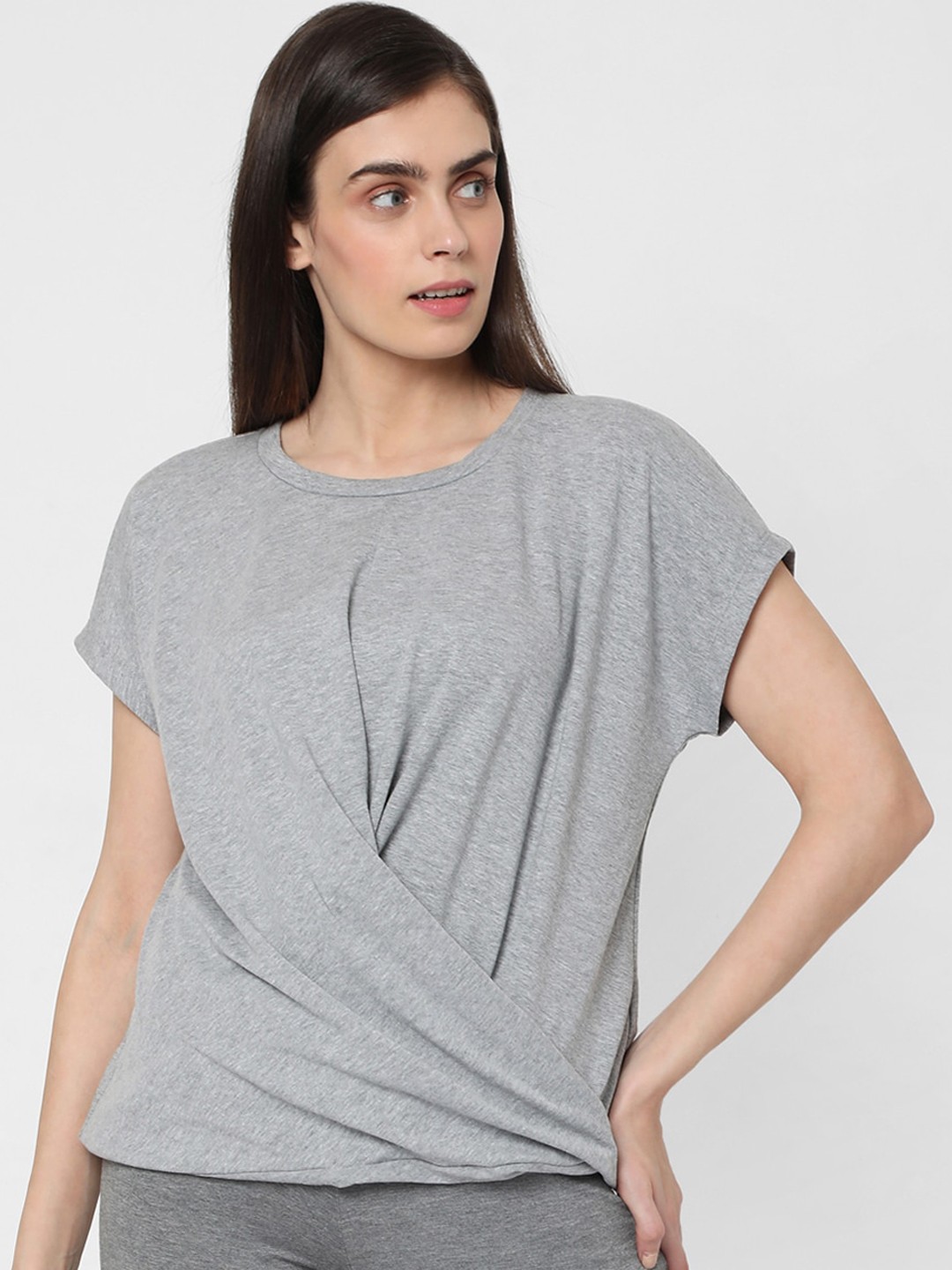 

Vero Moda Women Grey Solid Lounge T-Shirt