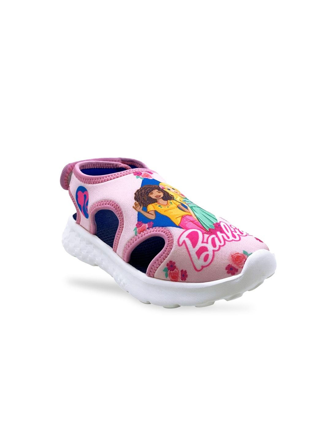 

KazarMax Girls Pink & Yellow Barbie Printed Slip-On Sneakers