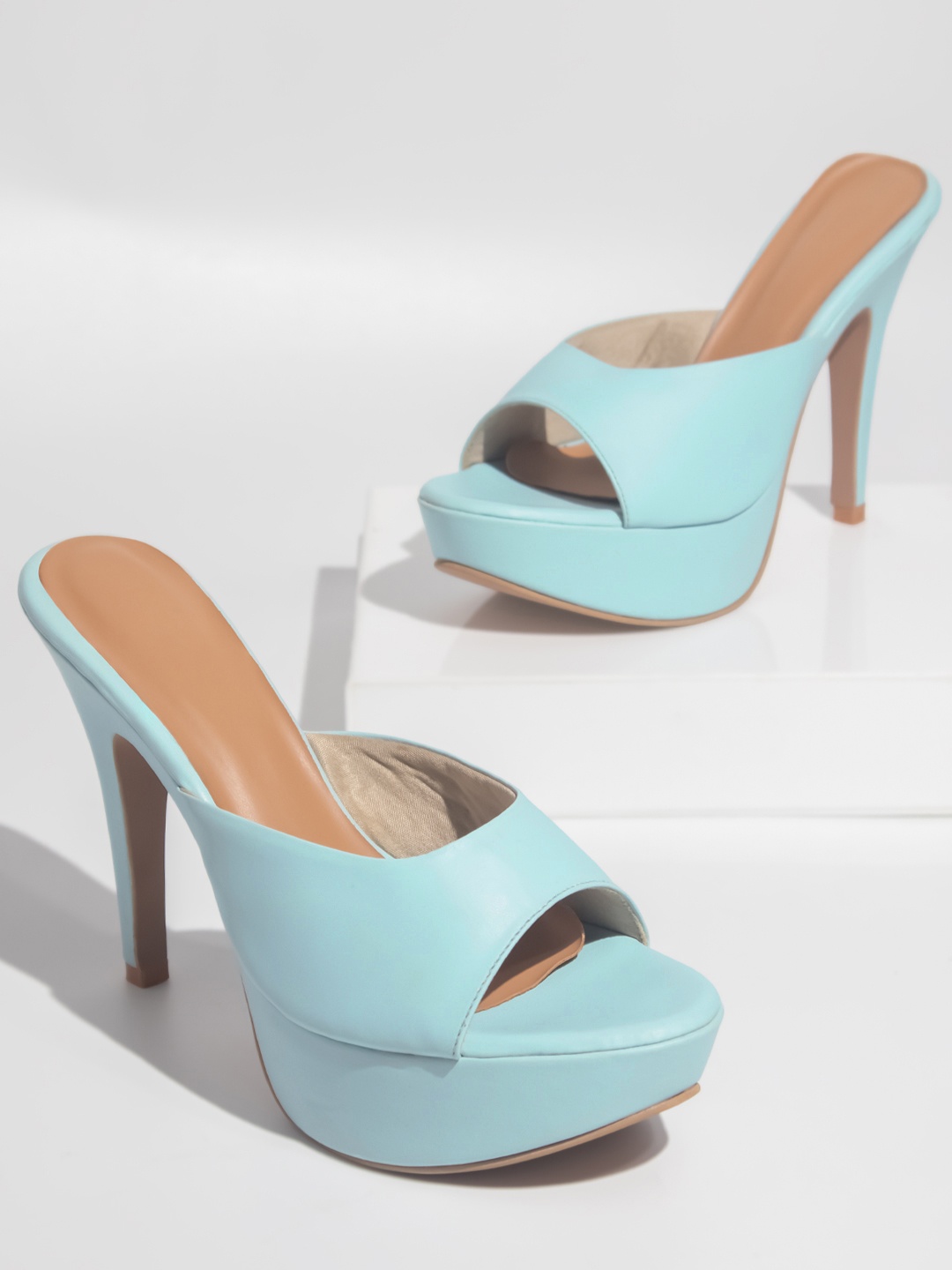 

Inc 5 Women Blue Stiletto Peep Toes