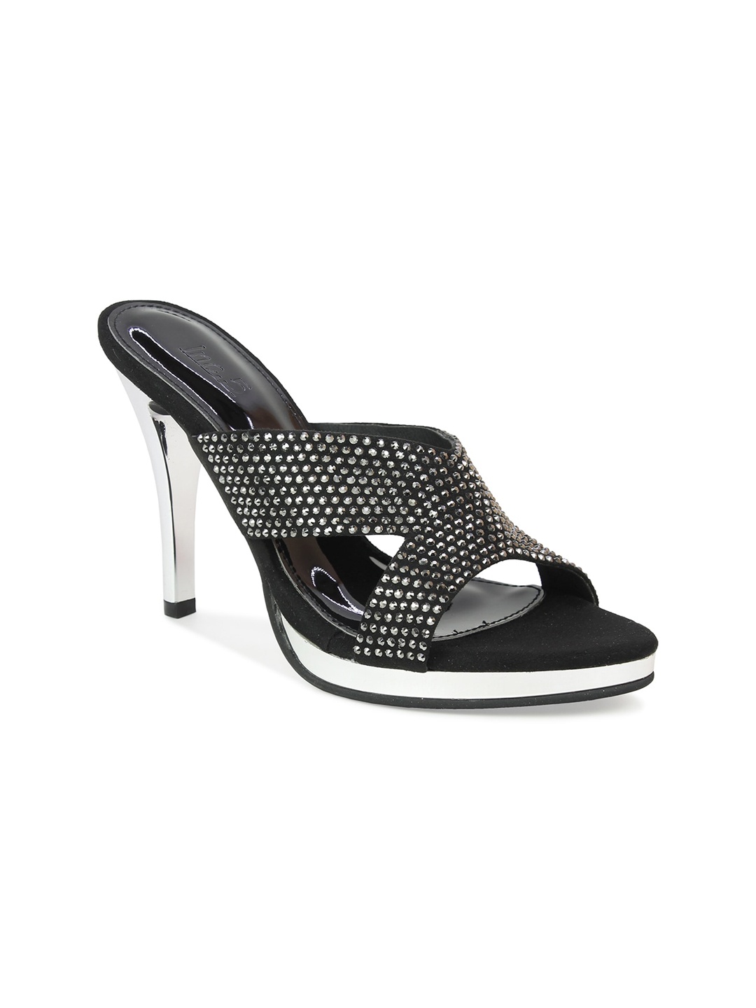 

Inc 5 Black Embellished Stiletto Sandals Heels