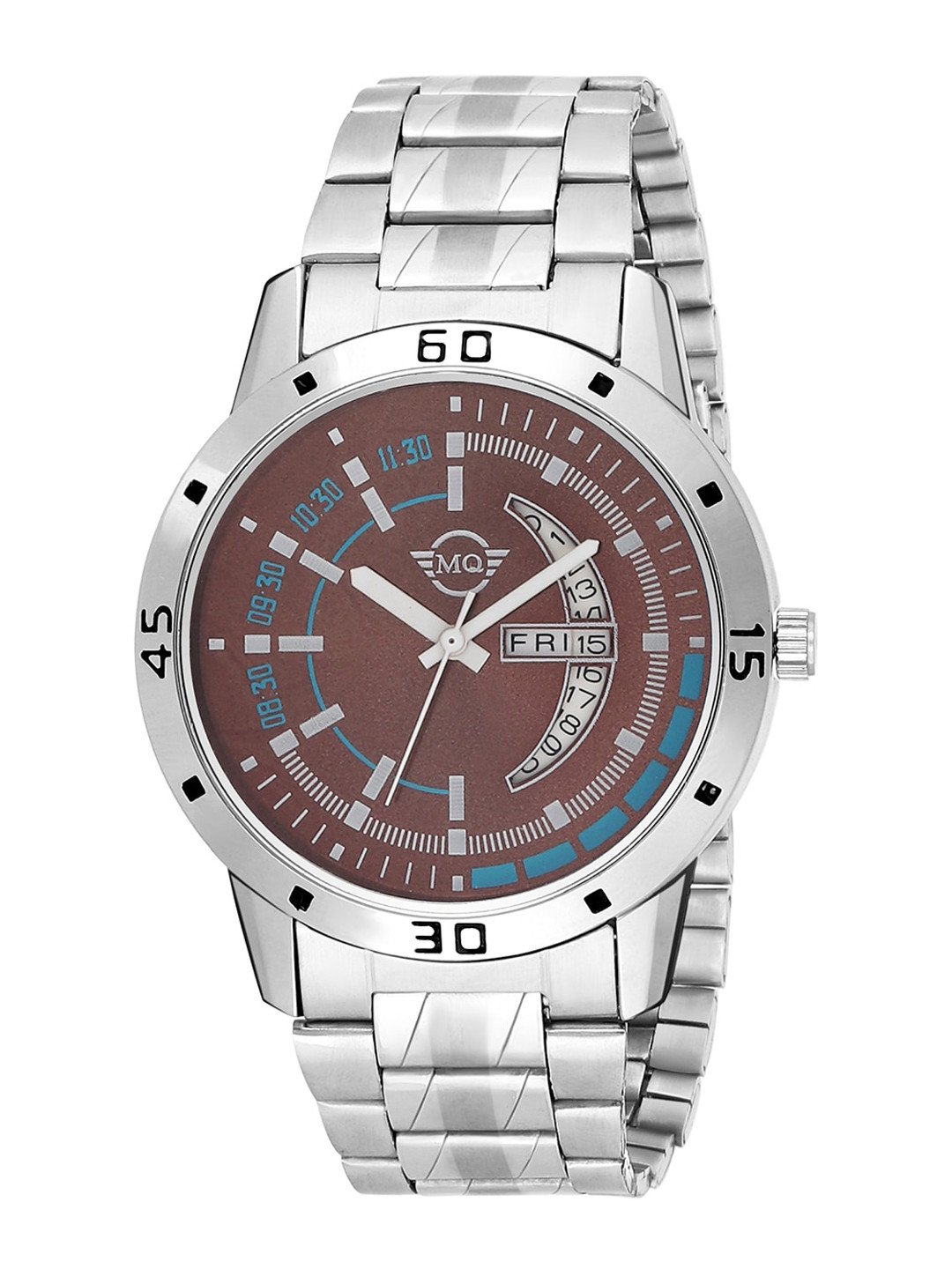 

MUTAQINOTI Men Brown & Silver Toned Stainless Steel Analogue Automatic Watch MQWT-TM125