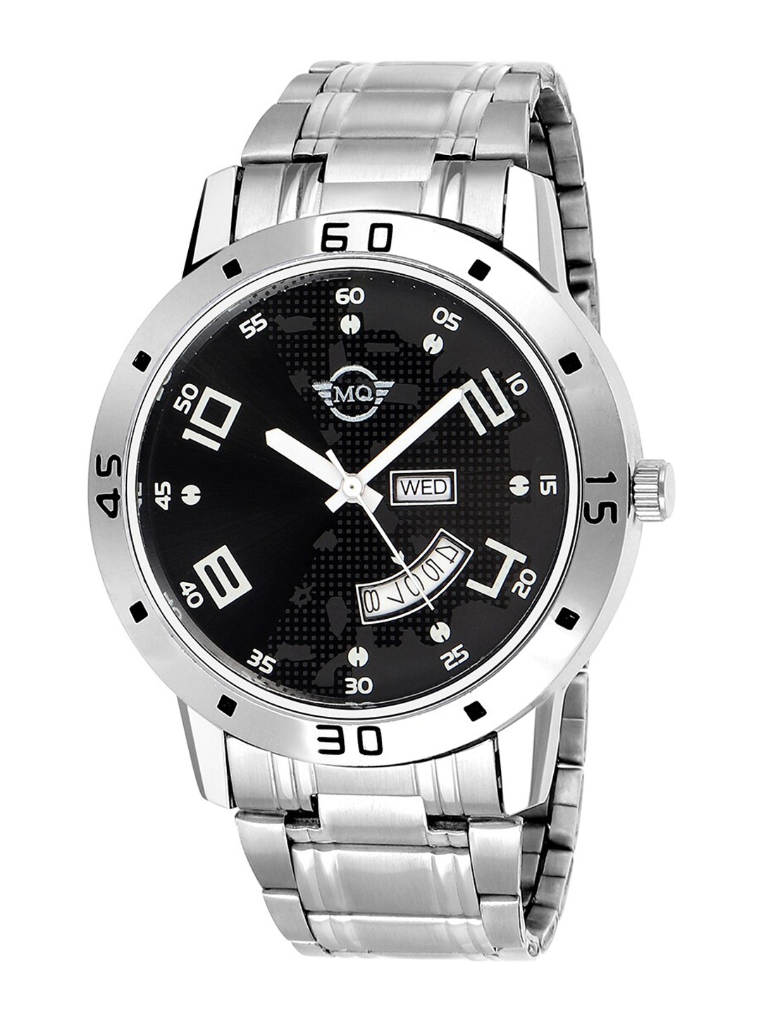 

MUTAQINOTI Men Black & Silver Toned Stainless Steel Analogue Watch MQWT-TM112