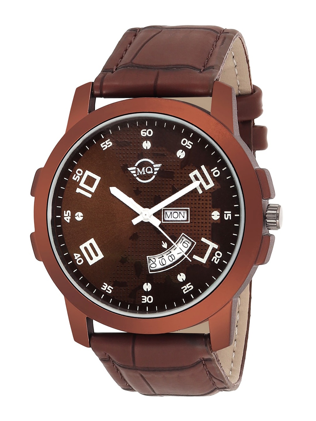 

MUTAQINOTI Men Brown Embellished Dial & Brown Straps Analogue Automatic Watch MQWT-TM119